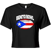The Pxv Benito Bowl Puerto Rico Football Womens Cropped T-Shirt, Soft Cotton Blend, Crop Top