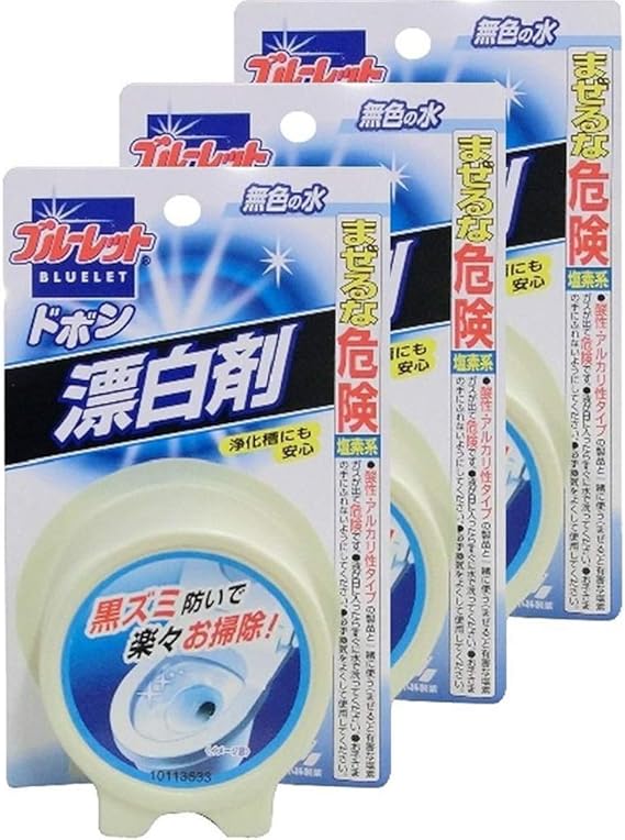 Amazon まとめ買い ブルーレットドボン漂白剤 トイレタンク洗浄剤 無色の水 1ｇ 3個 ブルーレットドボン トイレ洗剤
