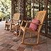 Cambridge Casual Arie Teak Wooden Porch Rocking Chair, Light Brown