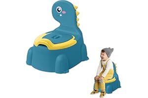 Dinosaur Potty Training Seat for Toddlers Kids Potty Chair with Backrest, Non-Slip Base, Removable Bowl, Easy-Clean Design Po