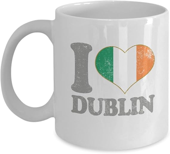 Dublin Ireland Coffee Mug 11oz White Ceramic Tea Cup
