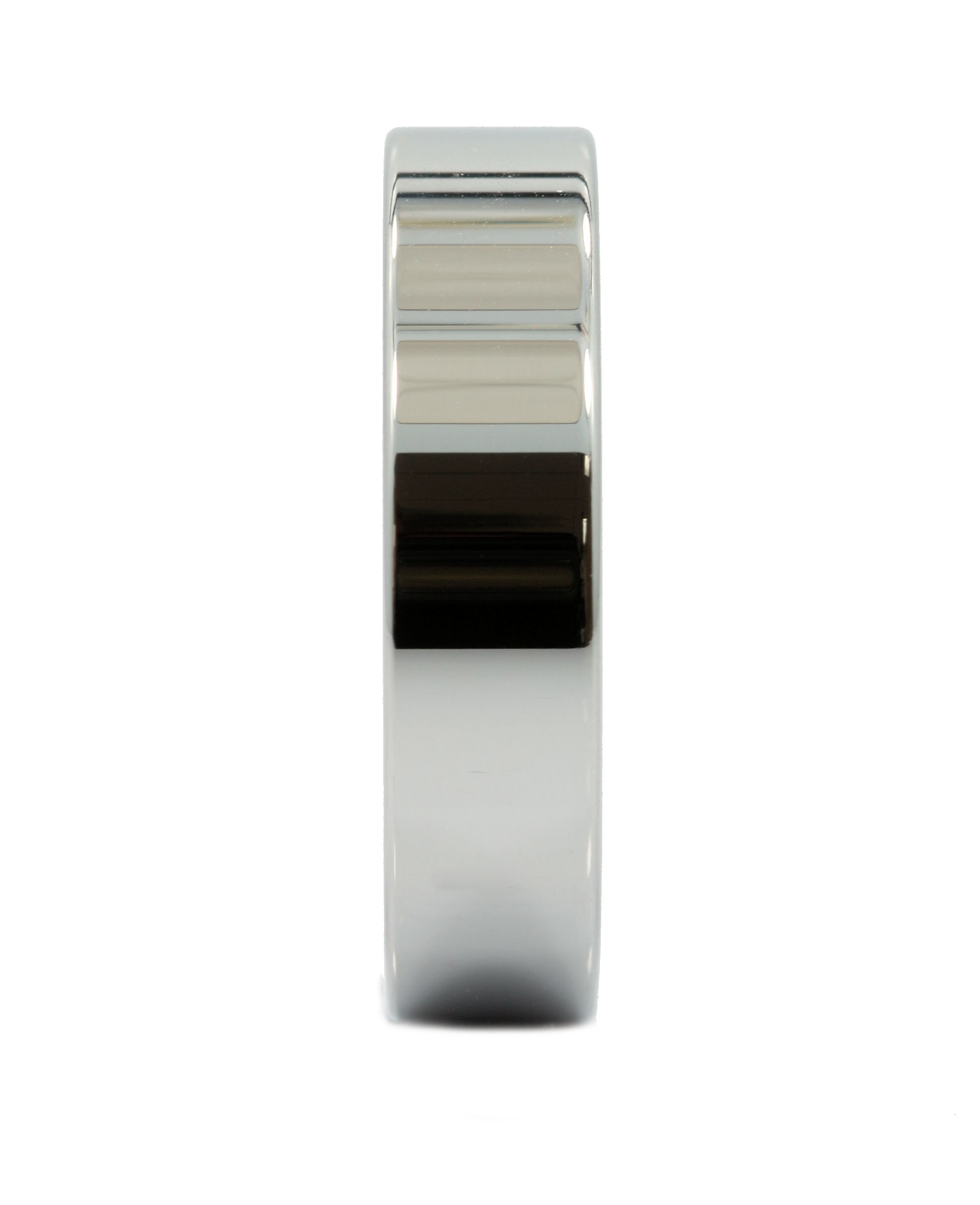 3mm Flat Pipe Cut Tungsten Carbide Wedding Band - Mirror Polished, Size 5.5, Scratch Resistant - View #6