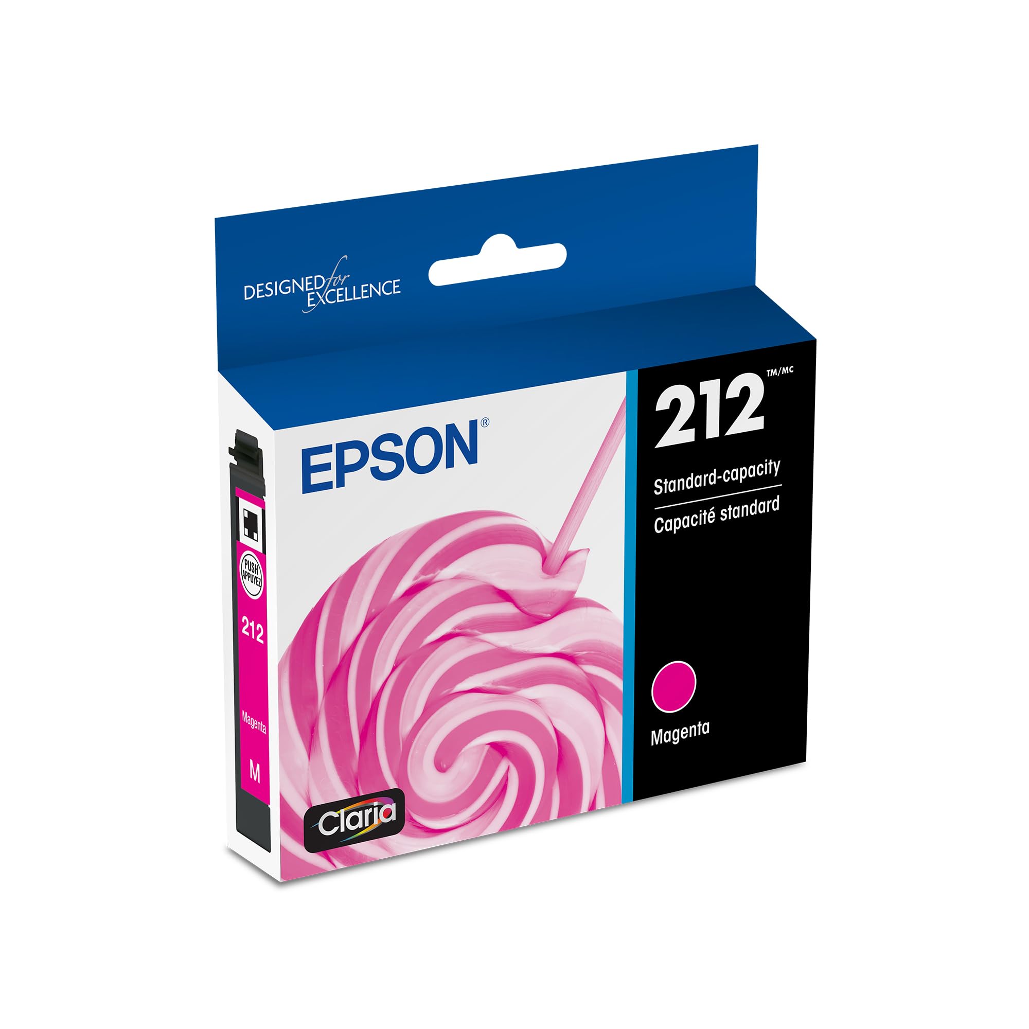 Photo 1 of EPSON 212 Claria Ink Standard Capacity Magenta Cartridge (T212320-S) Works with WorkForce WF-2830, WF-2850, Expression XP-4100, XP-4105