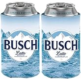 Busch Light 12oz Beer Can Cooler Holder Kaddy Coolie Huggie Set of 2