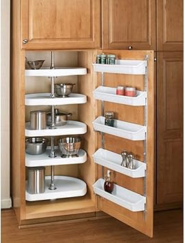 Amazon Com Door Storage 5 Shelf Set With Screw In Clips Almond