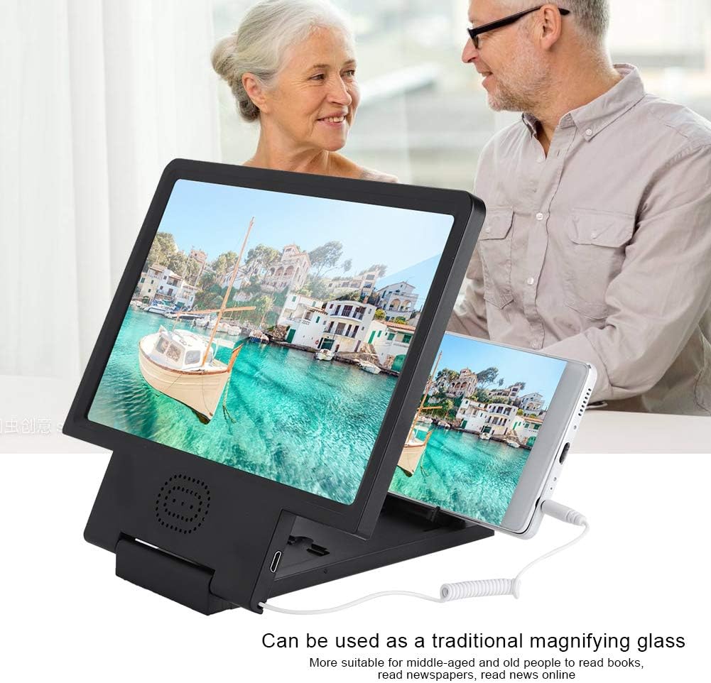 Agrandisseur D'écran Smartphone 20 Pouces - Loupe 3D/HD Pour Films - Réduit La Fatigue Oculaire - Compatible Universel