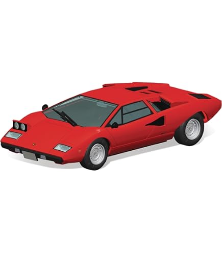 Aoshima Lamborghini Countach LP400 (Blue) 1:32 Scale Model Kit
