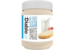 Diablo White Choco Spread | No Added Sugar, Gluten Free | Sweetened with Maltitol | 350g