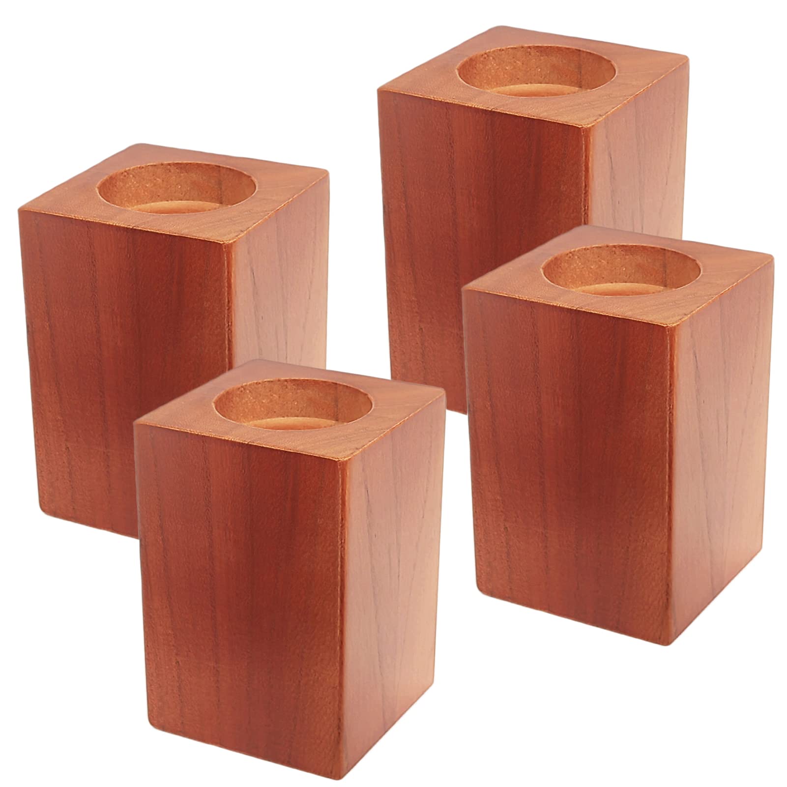 Photo 1 of Kasiden Wood Bed Risers, Furniture Risers-Heights 4.5 Inch Heavy Duty Risers for Sofa, Table, Couch Chair, Supports up to 6,000 lbs,(Set of 4 Riser, Brown)