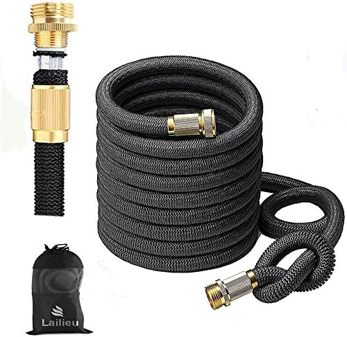 Garden Hose 25/50/75FT Water Hoses with Best Abrasion Resistance and Tension &amp; 5002D Stronger fiber Triple Layer Latex Expandable Garden Hoses for All Your Watering Needs(50)