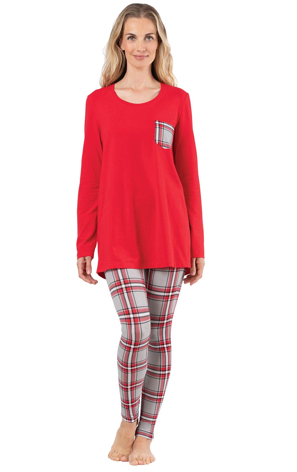 Addison Meadow Women's Pajamas Leggings - Ladies Pajamas Sets, Red, Small / 4-6 Image