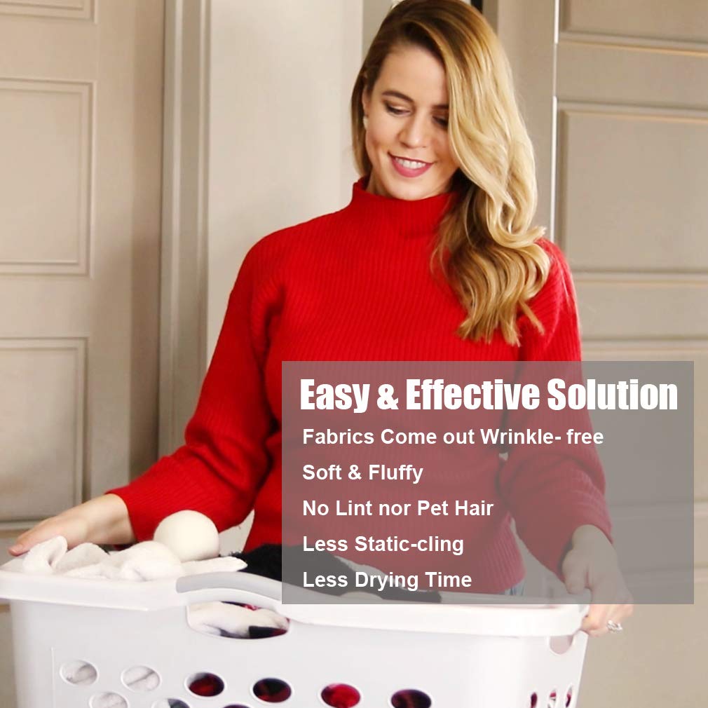 Wool Dryer Balls 6 Pack XL, 3