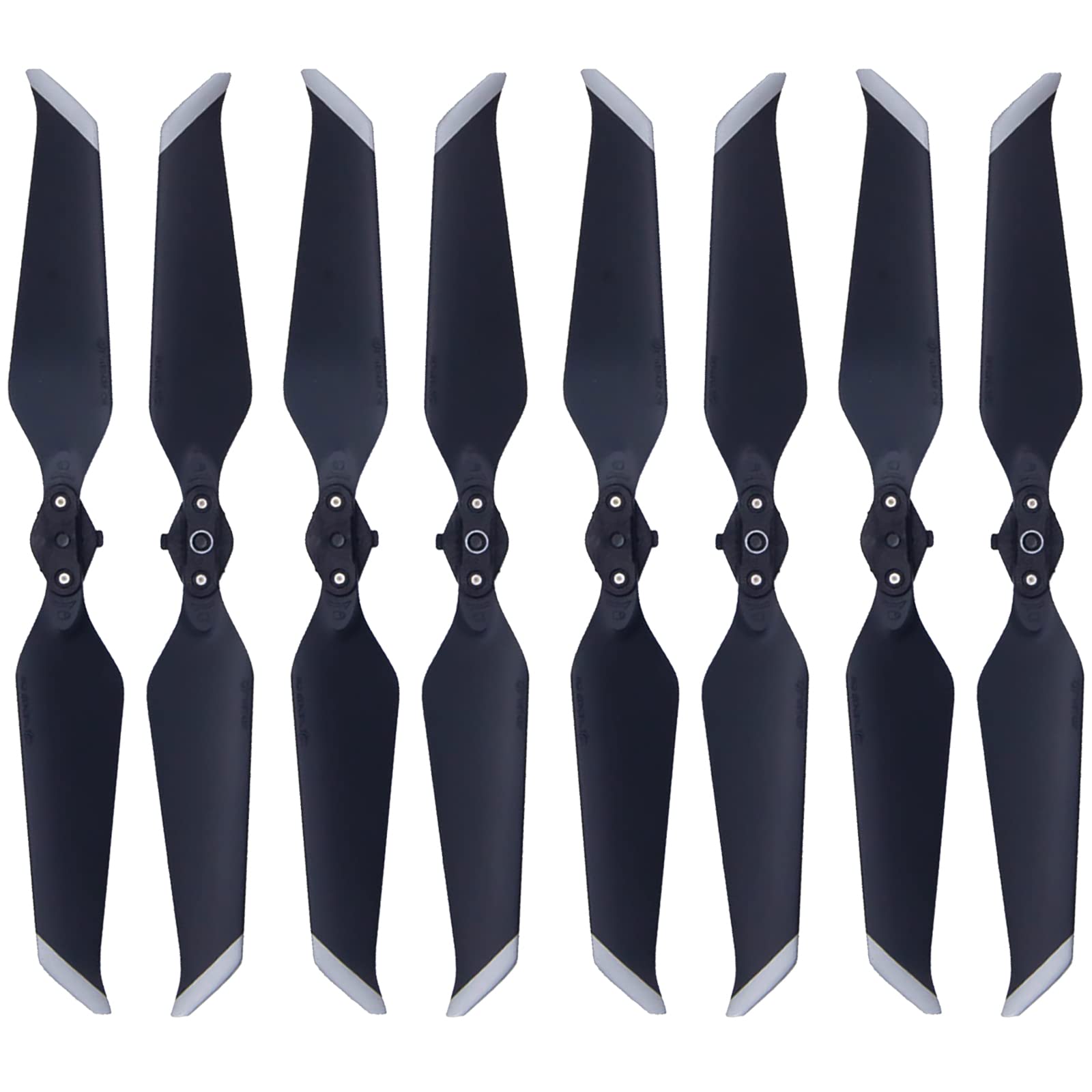 Tosiicop 4 Pairs Mavic 2 Pro/Zoom Propellers Replacement Blades Low Noise Quick-Release 8743F Wings for DJI Mavic 2 Pro/Zoom Drone Accessories Silver Tips