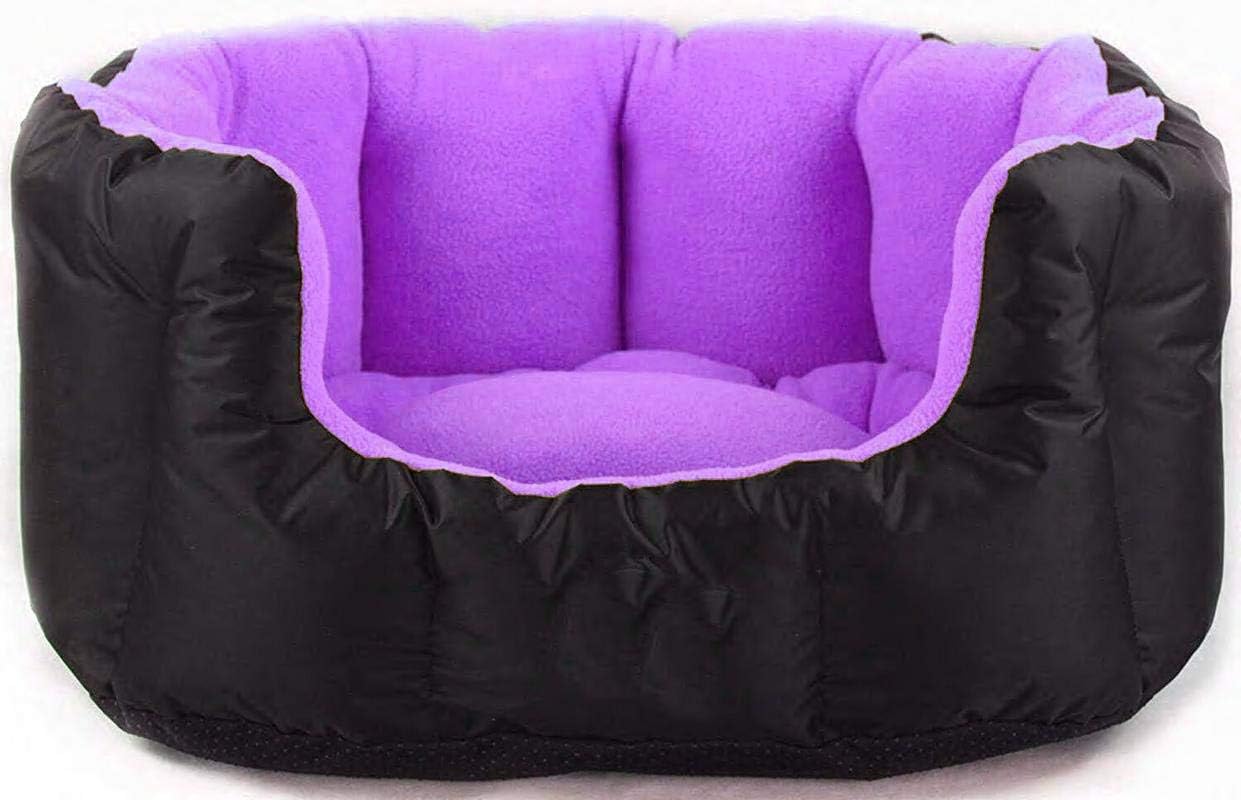 KOZI PET Reversable Dual Color Purple & Black Ultra Soft Ethnic desingner Bed for Dog & cat (Export Quality)-Medium