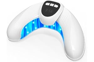 Foldable Nail Care Device with LCD Screen- Nail Lamp Device for Foot, Portable At-Home Use for Toe Nails and Fingernails (Whi