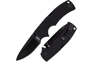 COLD STEEL American Lawman 3.5" S35VN Razor-Sharp Blade 4.625" G-10 Handle Tactical Folding Knife with Tri-Ad Lock, Ambidextrous Pocket/Belt Clip
