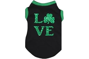 Petitebella Love Clover Puppy Dog Shirt (Black, X-Small)