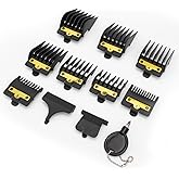 8 Packs Clipper Guards Replacement for BaBylissPRO Barberology FX870, FX880, FX825, FX673,FX899 and FX890 Clippers, Trimmer Guards Cutting Length from 1/16'' to 3/4'', Black