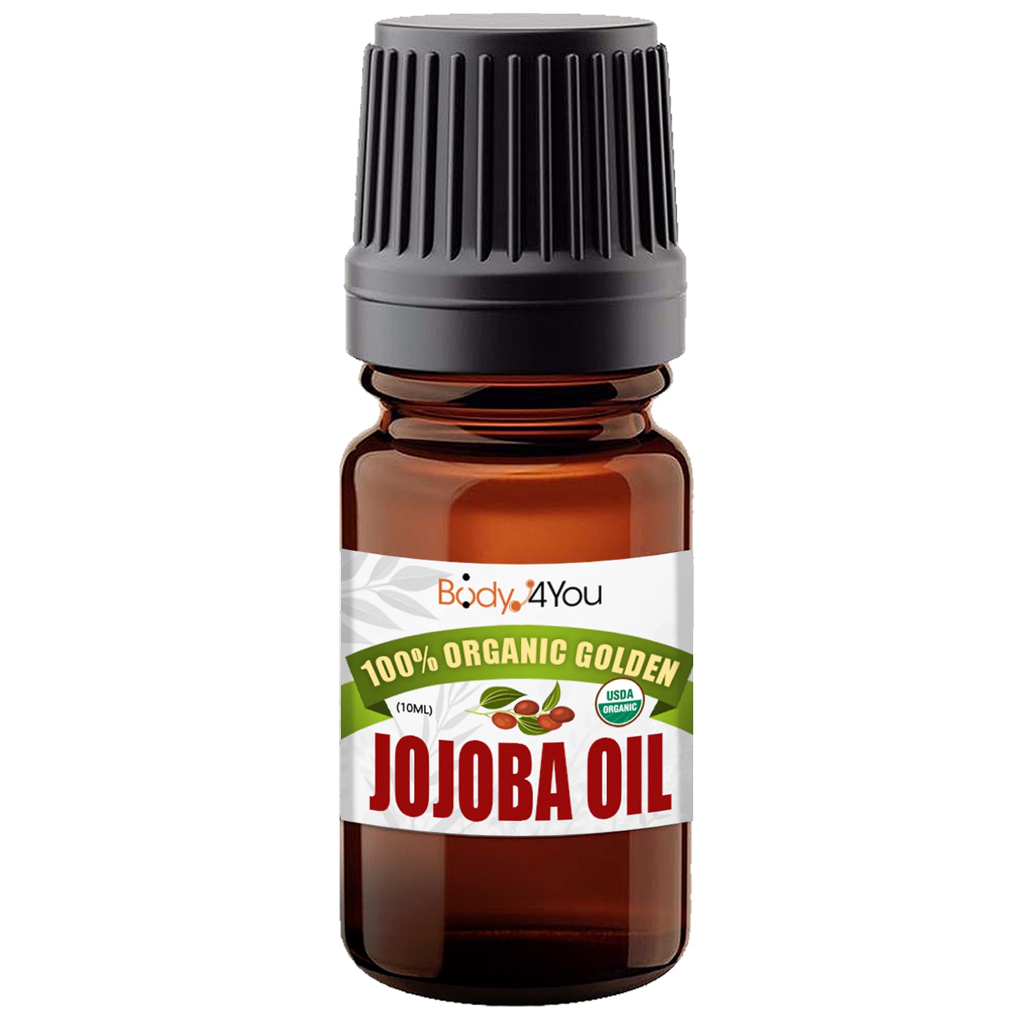 BodyJ4You Jojoba Oil Piercing Aftercare | Stretched Ear Gauges Tragus Nose Septum Lip Navel | Natural Recovery Skin Moisturizer | 100% USDA Organic Pure Unrefined Wax | 0.34 Fl Oz