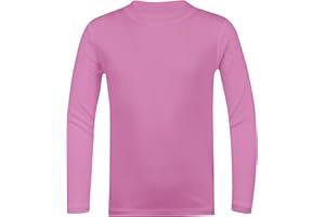 Runceptual 5T to Youth UPF 50+ Long Sleeve Rash Guard - Boys and Girls UV Protection Moisture Wicking Athletic T-Shirt