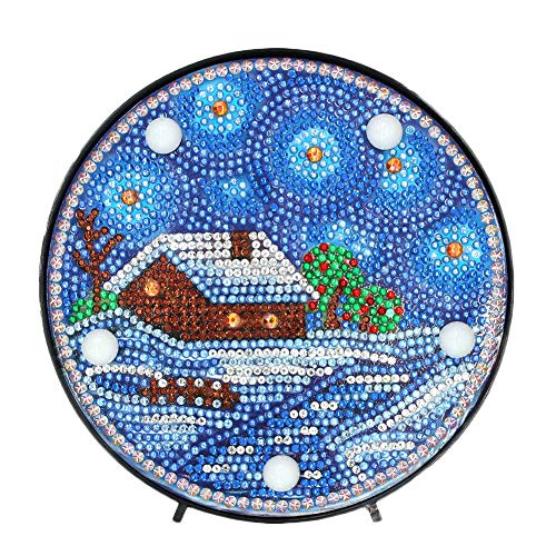 image for Peyan Disc Shape Diamond Painting Kit with LED Night Light DIY 5D Full