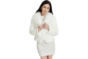 Fur Story Women's Genuine Rabbit Fur Coat Fuzzy Warm Fur Jacket Winter Outware