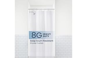LiBa Waterproof Plastic Shower Curtain - Bathroom Shower Curtain Premium PEVA Non-Toxic with Rust Proof Grommets Frosted 8G Bathroom Accessories 36x72 - Frosted