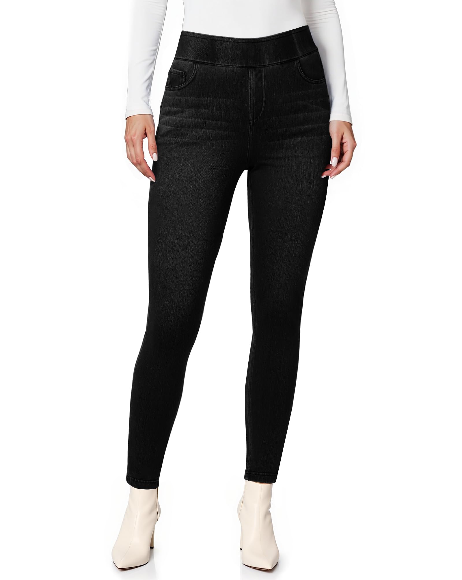 Photo 1 of GRAPENT Jeans for Women Trendy 2025 Black Womens High Waisted Stretchy Stretch Tummy Control Ladies Skinny Jeans, Black, XL, US Size 16 to 18