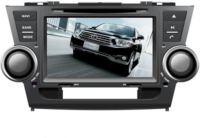 Amazon Com 8 Inch Touchscreen Monitor Car Gps Navigation System For Toyota Highlander 2008 2012 Car Stereo Dvd Player Free Backup Rear View Camera Free Us Map By Indiny Gps Navigation