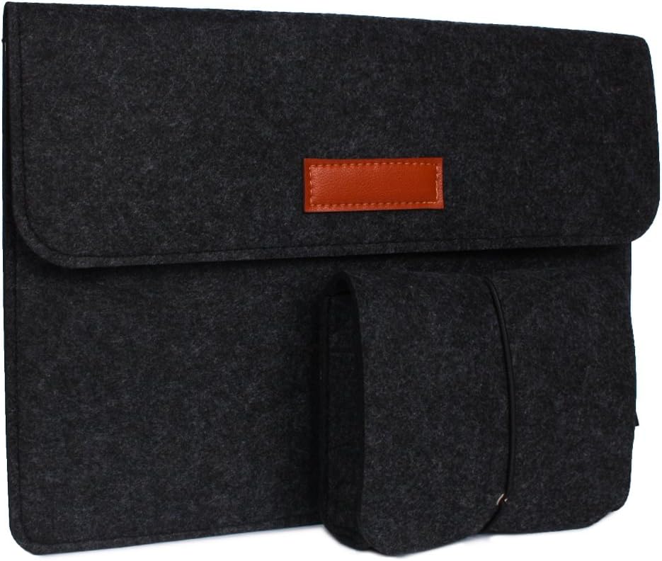 SinoFish 13 Inch MacBook Case Cover Tablet Sleeve for Apple 13 Inch MacBook Air/MacBook Pro with Mouse Pouch, Dark Grey Laptop Bag