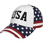 USA Flag Letters Classic Baseball Cap for Men & Women，Adjustable Dad Hat Outdoor