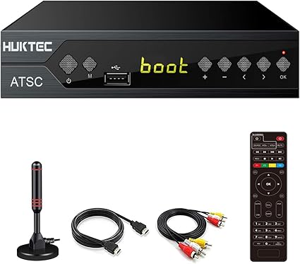 Amazon Com Digital Converter Box For Tv Huktec Digital Tv Converter Box Hdtv Digital Converter For Analog Tv Hd 1080p Tv With Recorder Atsc Hdtv Digital Converter With Tuner Pause Live Home Audio
