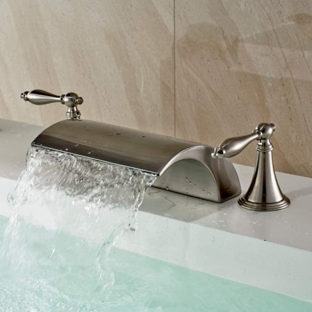 Grifo de cocina Níquel cepillado Extendido 3 piezas Agujero Grifo del