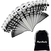 JieyueJewelry 50 Pieces Ear Stretching Kit 14G-00G Acrylic Tapers and Plugs + Silicone Tunnels - Ear Gauges Expander Set Body Piercing Jewelry