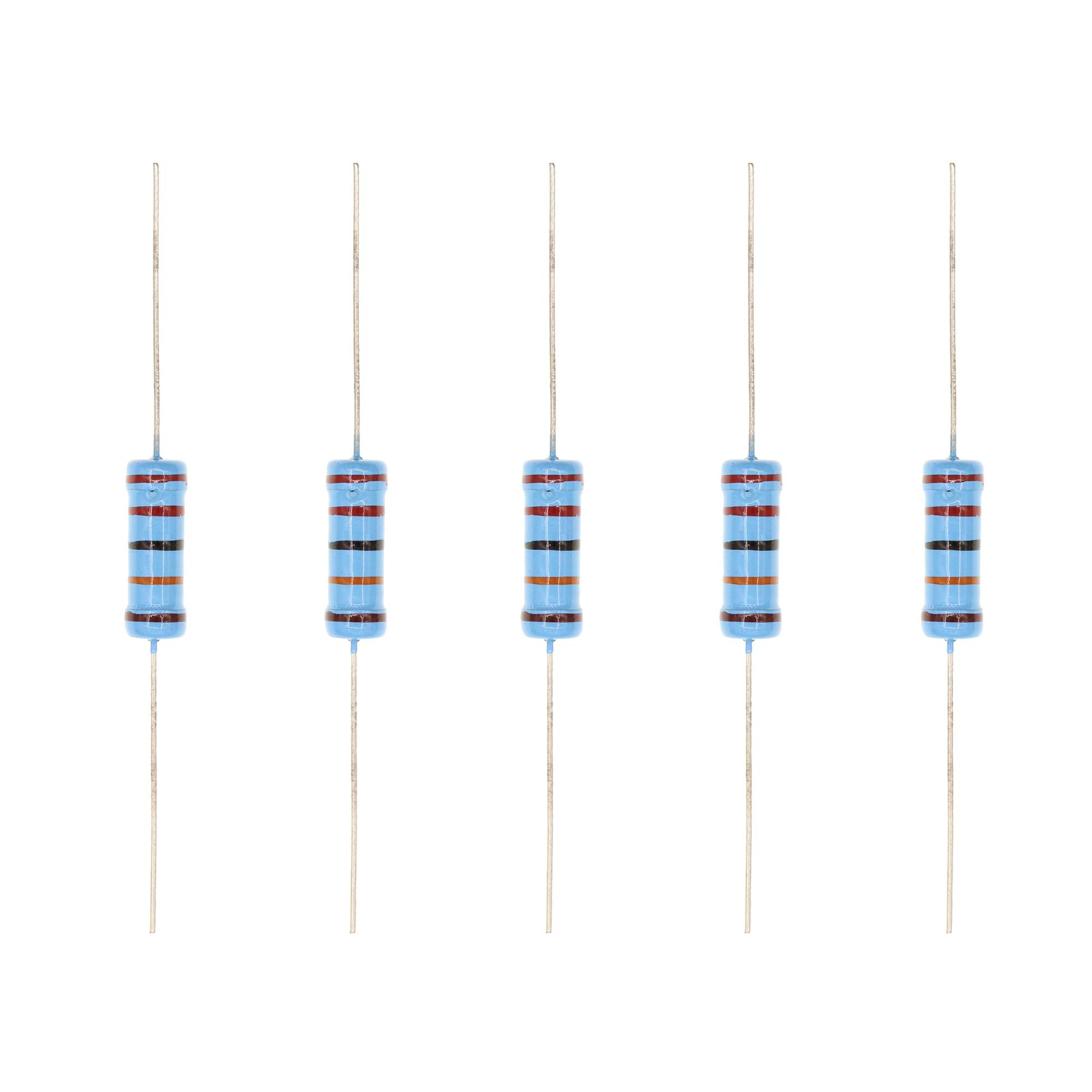 HUABAN 20PCS 3W 3 Watts 220K Ohm 1% Metal Film Resistor