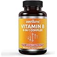 Zentastic Vitamin B-Complex - All B Vitamins with B12, B6, B9 Folic Acid, Choline, Inositol - Active and Methyl Forms - Nervous System, Energy, Metabolism, Immune Support - 90 Vegan Capsules