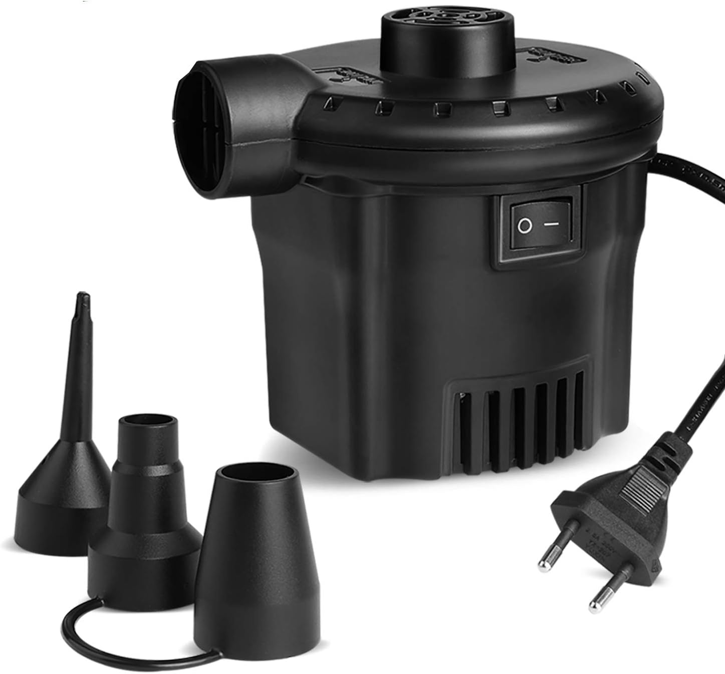 Elektrische Luftpumpe Deeplee Luftpumpe für luftmatratze, 2 in 1 Inflate und Deflate Elektrische Pump mit 3 Luftdüse für aufblasbare Matratze,Sofa,Luftmatratze Pool,Boot,Schwimmring[2020 aktualisiert]