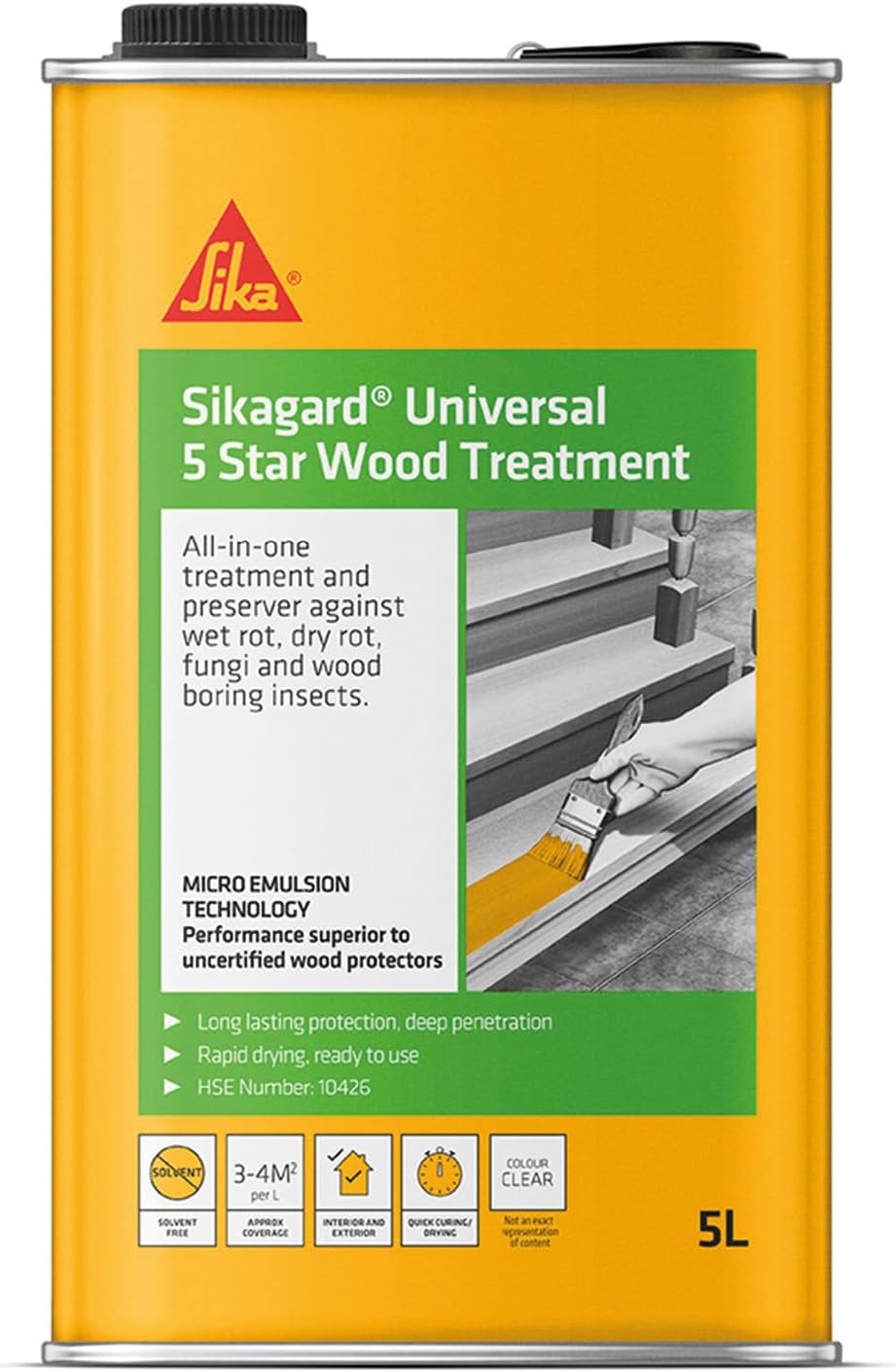 Sika Sikagard 5 Star Wood Treatment Clear 5L for Rot & Insect Protection