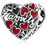 BABAMIA Fits Most Bracelets And Necklaces 925 Sterling Silver Charms Bible family Heart Rock Charm Pendant,Series Silver Beads Charms For Women Bracelets Jewelry Making
