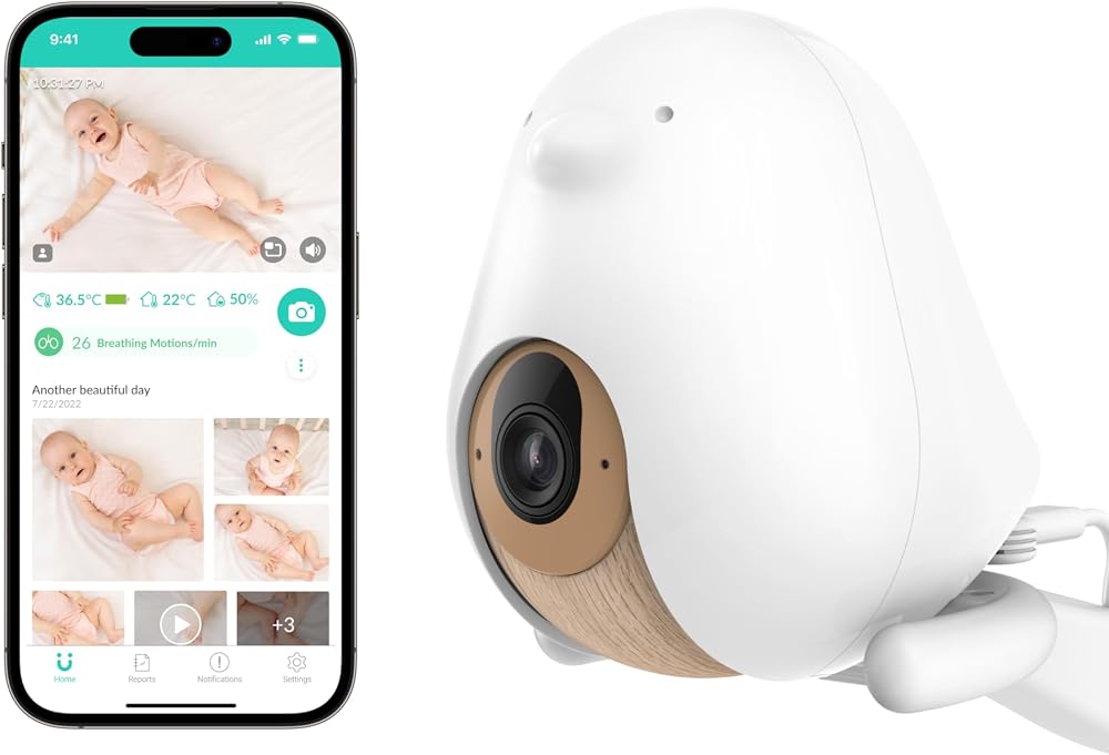 CüboAi Plus Smart Baby Monitor AI Sleep Safety Alerts 1080p HD Night Vision 2