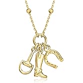 Ross-Simons Italian 18kt Gold Over Sterling Southwestern Charm Necklace. 18 inches