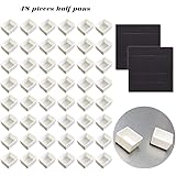 qianshan Watercolor Half Pans with Magnetic Stripe Plastic Empty Artist Paint Pan Kits for DIY Oils or Acrylics Painting Travel Tin Case Palette Art Drawing (White) -48 Pieces