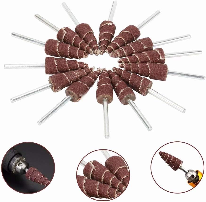 100Pcs Cone Shape Abrasive Sandpaper Flap Sanding Wheel Grinding Head