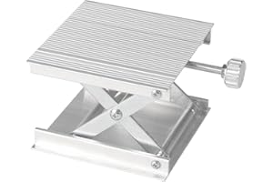 DMITER Aluminum Alloy Lift Stand Table 3.5" x 3.5" Platform, Adjustable Height 0.78" - 3.35", Supports 5KG for Floor Line Laser Level Lab Lifting Stand Rack Lift Platform