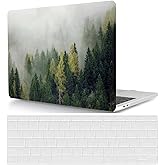 Laptop Hard Shell Case Compatible with MacBook Pro 15 inch with Touch Bar and Touch ID 2019 2018 2017 2016 Release Model A1707 A1990, Hard Shell Case Cover & Keyboard Cover, Forest
