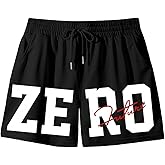 GORGLITTER Men's Graphic Basketball Cool Shorts Drawstring Soccer Gym Drippy Shorts