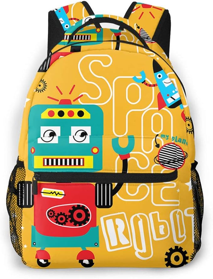 Swono Robot Backpack, Funny Cartoon Space Robot Design