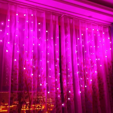 Amazon Com Ruixue Curtain String Lights 300 Led Icicle Fairy