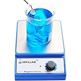INTLLAB Magnetic Stirrer Stainless Steel Magnetic Mixer with stir bar (No Heating) Max Stirring Capacity: 3000ml