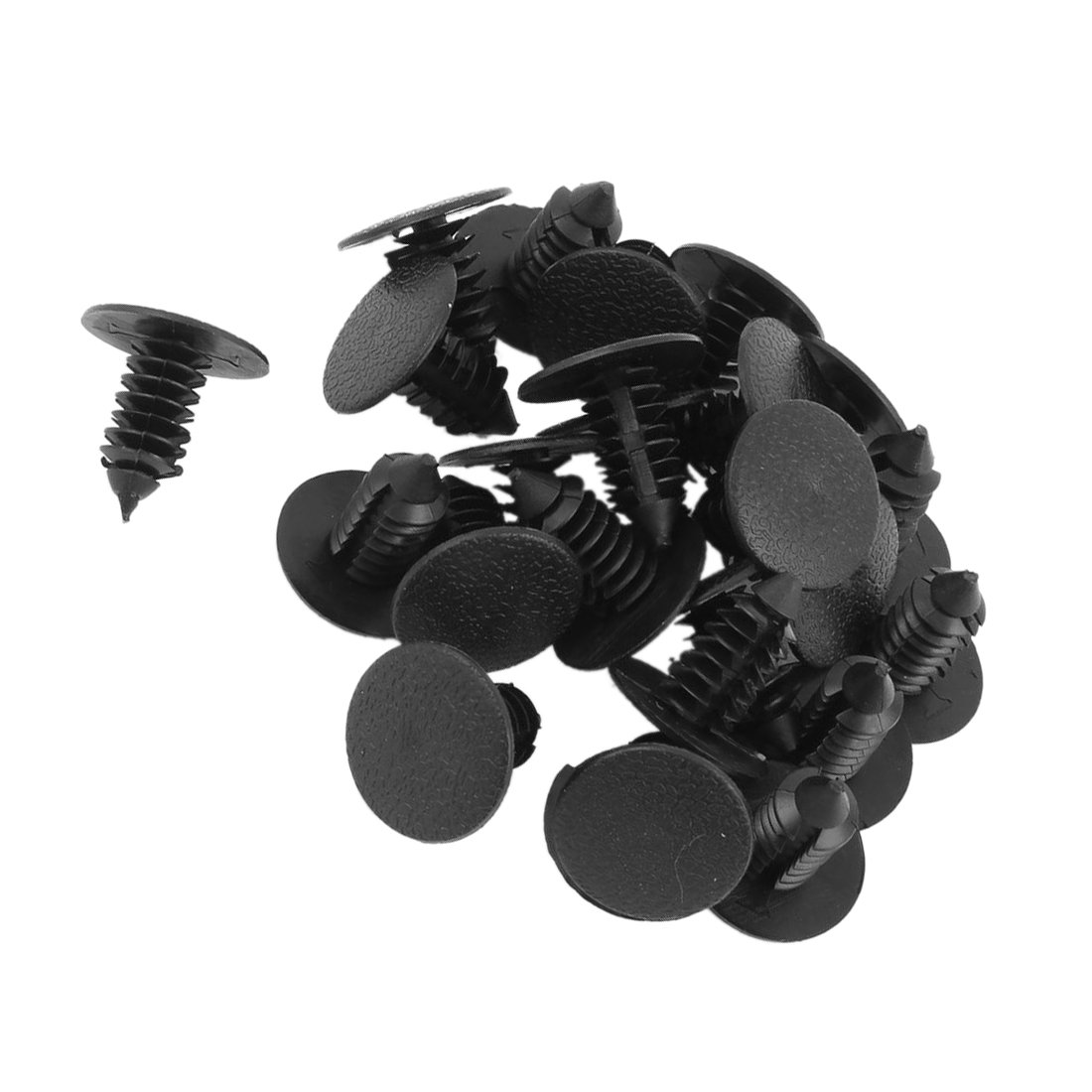 Fender Rivets SODIAL(R) 24 Pcs Black Plastic Rivets Fender Bumper Push Clips for 9mm Hole Dia